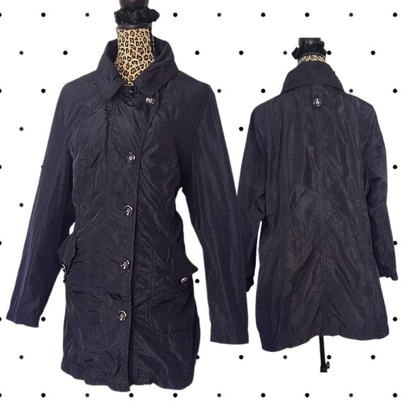 Vintage waterproof coat with with pinstripe liner inside - Picture 1 of 5